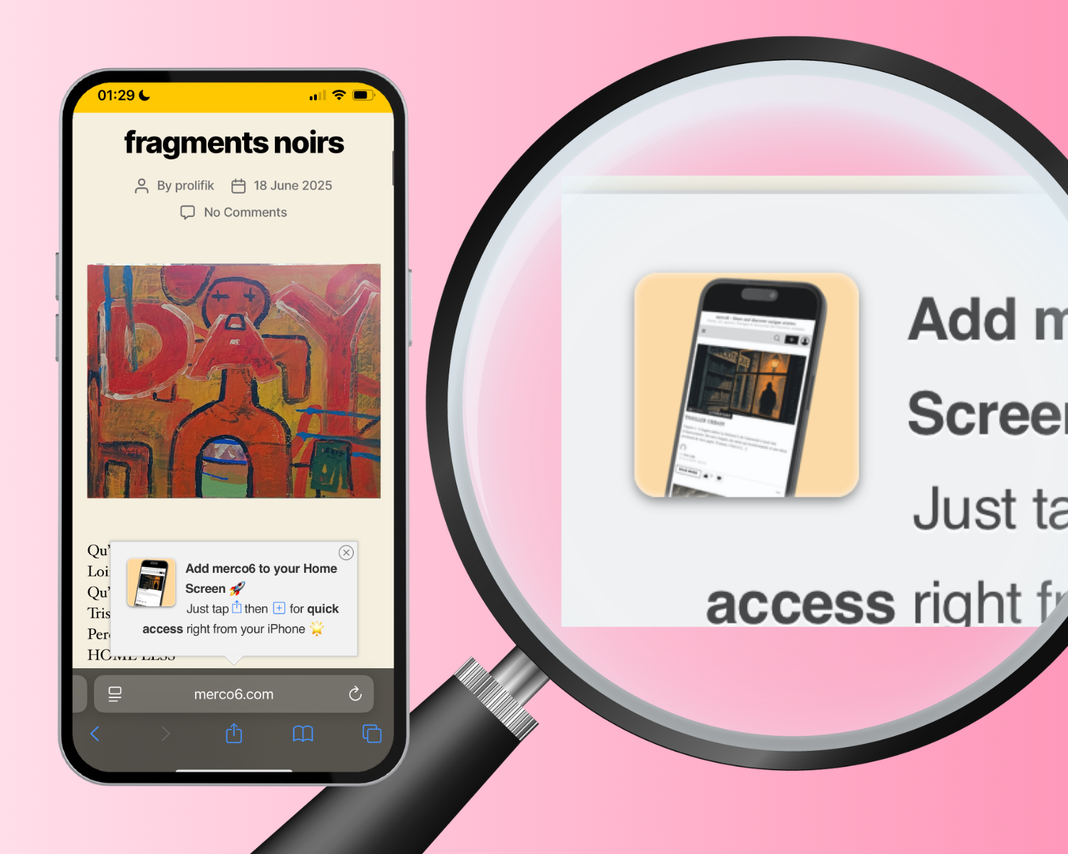 Add to home screen WP Premium Plugin 4 IcÎne personnalisée de l'infobulle