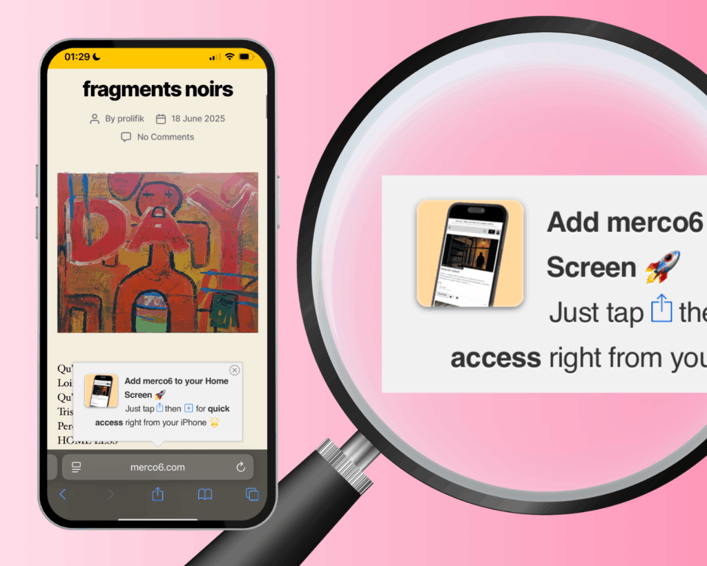Aggiungi alla schermata iniziale e PWA - Plugin premium per WordPress 6 Icona accattivante personalizzata nel fumetto mobile del plugin WP Premium "Aggiungi alla schermata iniziale"