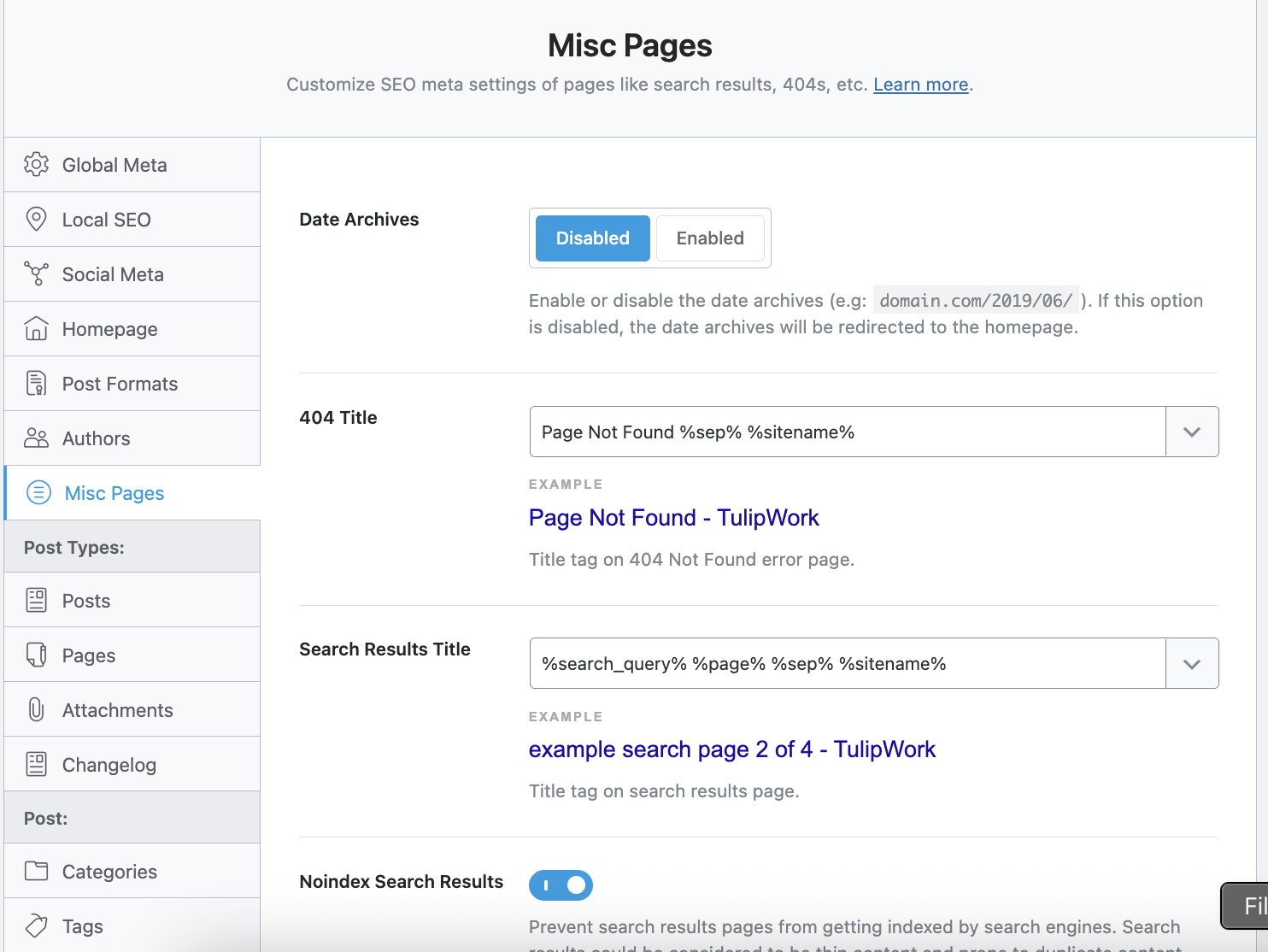 Boostez votre SEO WordPress avec Rank Math (Tutoriel complet) 6 Rank Math SEO - Misc Pages