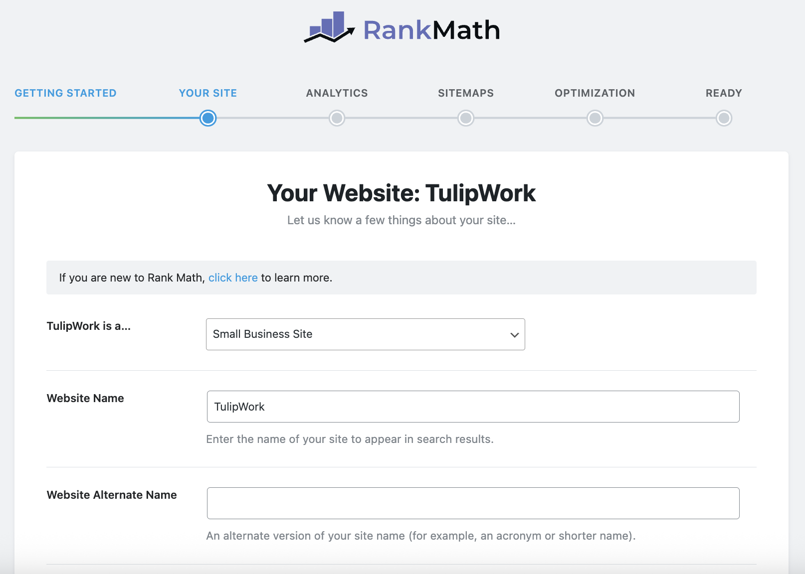 Boostez votre SEO WordPress avec Rank Math (Tutoriel complet) 2 Rank Math SEO Setup